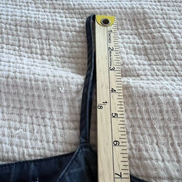 Top Shop Women’s Plaid Dress Size 8 Midi Gray Black Sleeveless V Neck Zip Slits - Picture 13 of 16